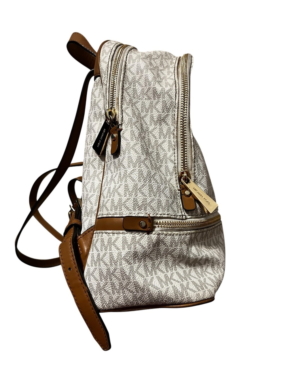 Michael Kors Cream Signature Mini Backpack with Gold Hardware - Picture 4 of 10